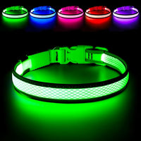 LED Dog Collar, Light Up Dog Collar USB Rechargeable, Brightest Dog Lights for Night Walking, Adjustable Dog Collar Light for Dog Safety(Small, Neon Green)