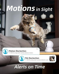 blurams Cameras for Home Security, 2K Pet Camera with Phone App, 5GHz/2.4GHz Dual-Band, 360° PTZ Indoor Cameras, 2-Way Talk, Motion Tracking, Color/IR Night Vision, Cloud&SD, Works with Alexa (4Pack)