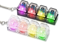 2 Pcs LED Keyboard Fidget Toy for Adults - White Creamy+ Blue Switch