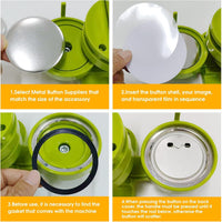 300 Pcs 58mm/2.28 inch Button Maker Supplies - 75mm/3 inch - Button Supplies Button Parts - image 3