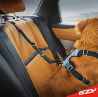 EzyDog Click ISOFIX Standard - Dog Seat Belt Car Harness Attachment for Dogs - Adjustable Dog Restraints Seatbelts for Car Travel and Safety - (17in - 26in, Black)