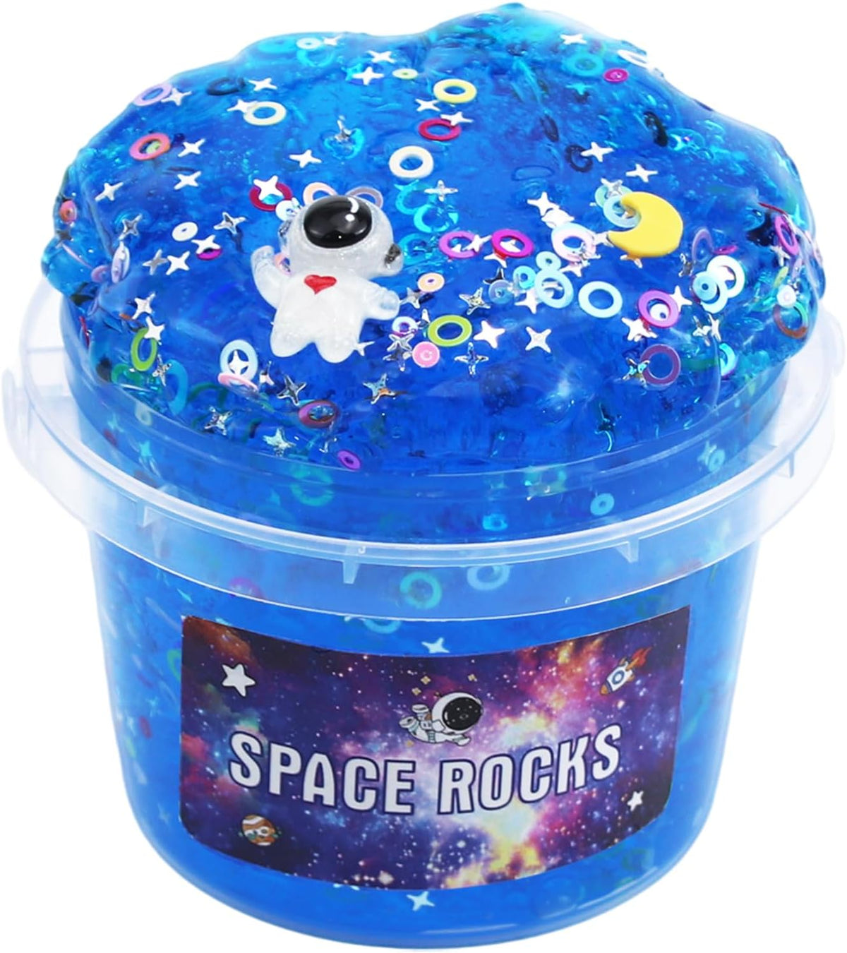 Charming Blue Crunchy Fishbowl Bead Slime - Astronaut