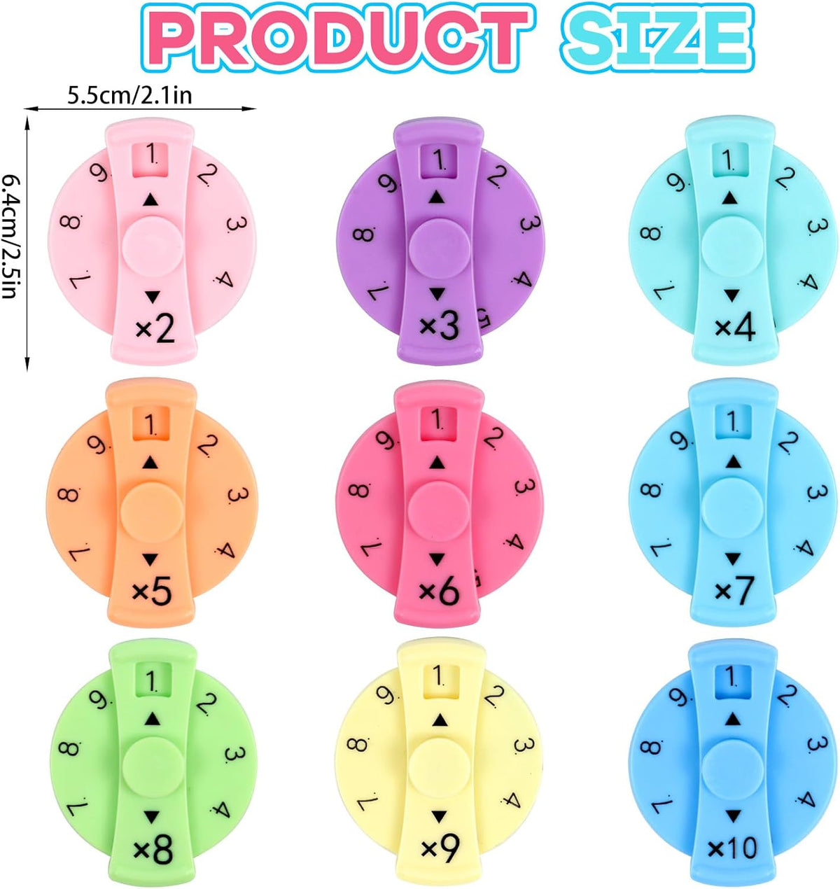 9 Pcs Math Fidget Spinners - image 2
