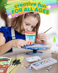 RGBDOT kids gardening set with 4 paintable stoneware flower pots and 12 paint tubes - view 7