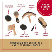 Weaver Leather Grooming Kit, Black/Beige, 65-2055-BK