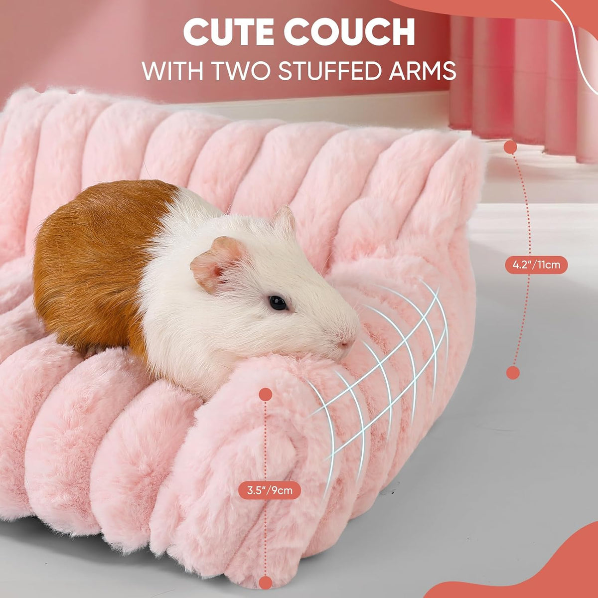 Guinea Pig Hideout, Guinea Pig Bed - Corduroy Couch - image 3