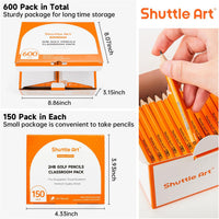 Shuttle Art 360 Pack #2 HB Golf Pencils - Yellow / 600 - image 2