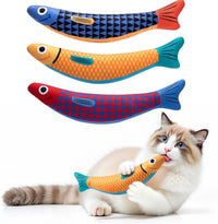 PetBusy Cat Toys with [5000 mg A+Natural Catnip & Silvervine] Kicker - Blue+Yellow+Red