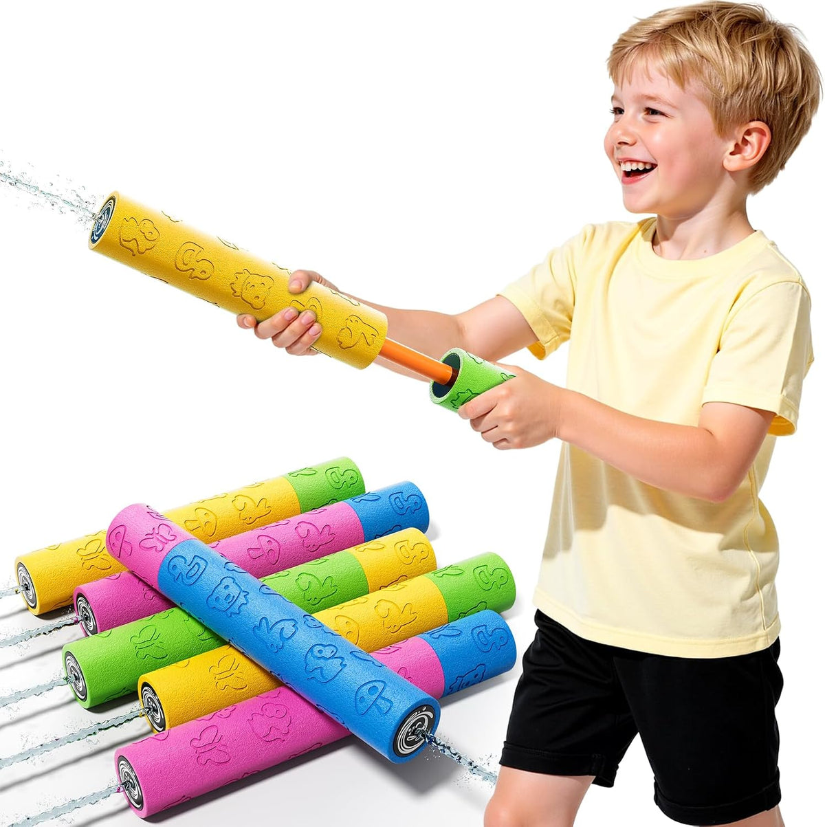 12 Pack Water Blaster Bulk Pool Toys Set for 3 4 5 6 7 8 Years Old - 838-11