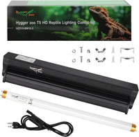 T5 UVB Reptile Light Fixture HO UVB Bulb Lighting Combo Kit - T5-12 Inch