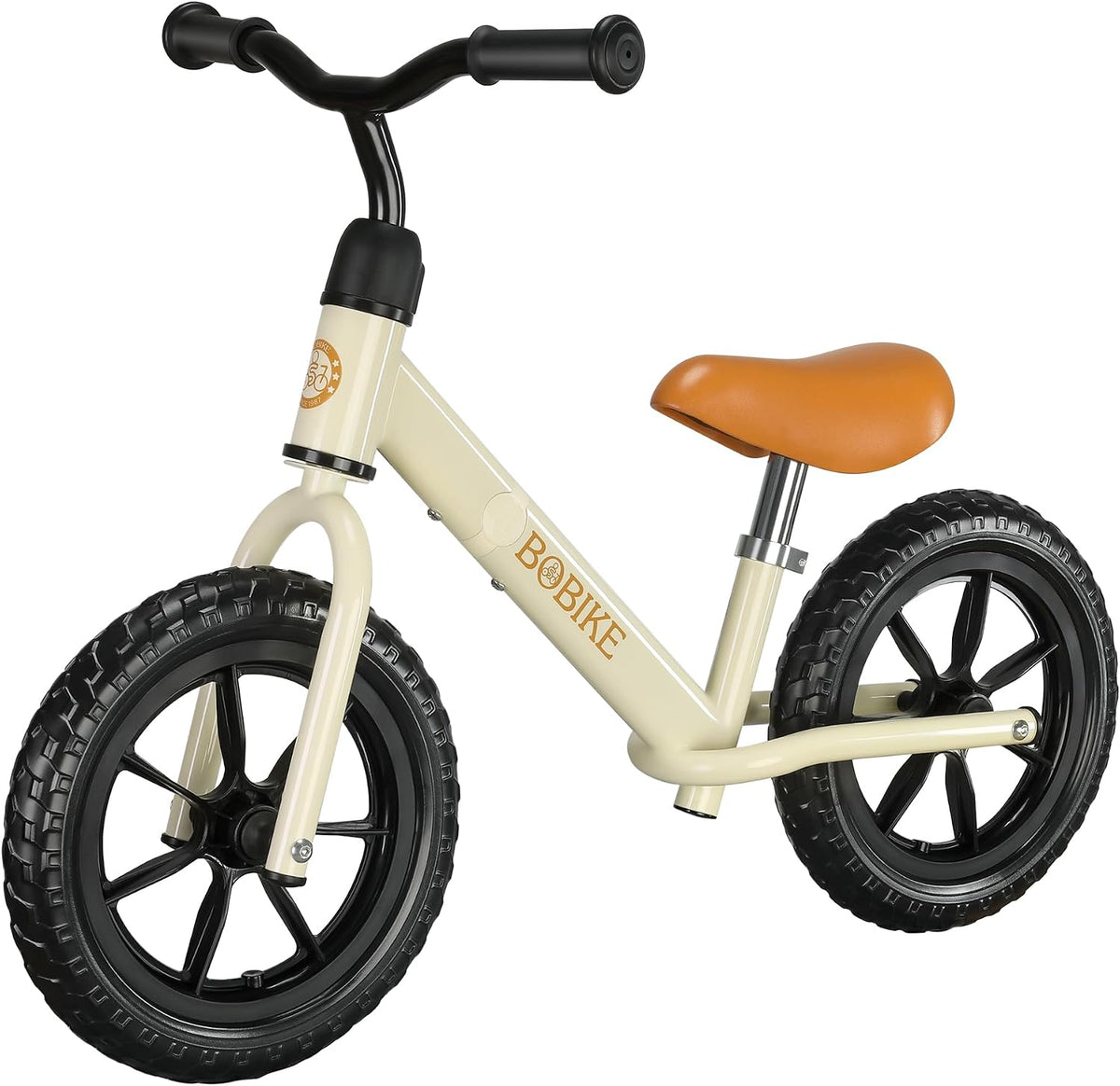 Bobike Toddler Balance Bike Toys for 2 to 5 Year Old Girls Boys - White / Classic