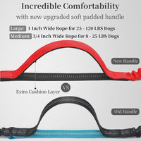 Hands Free Dog Leash with Zipper Pouch - Red / Large - image 3