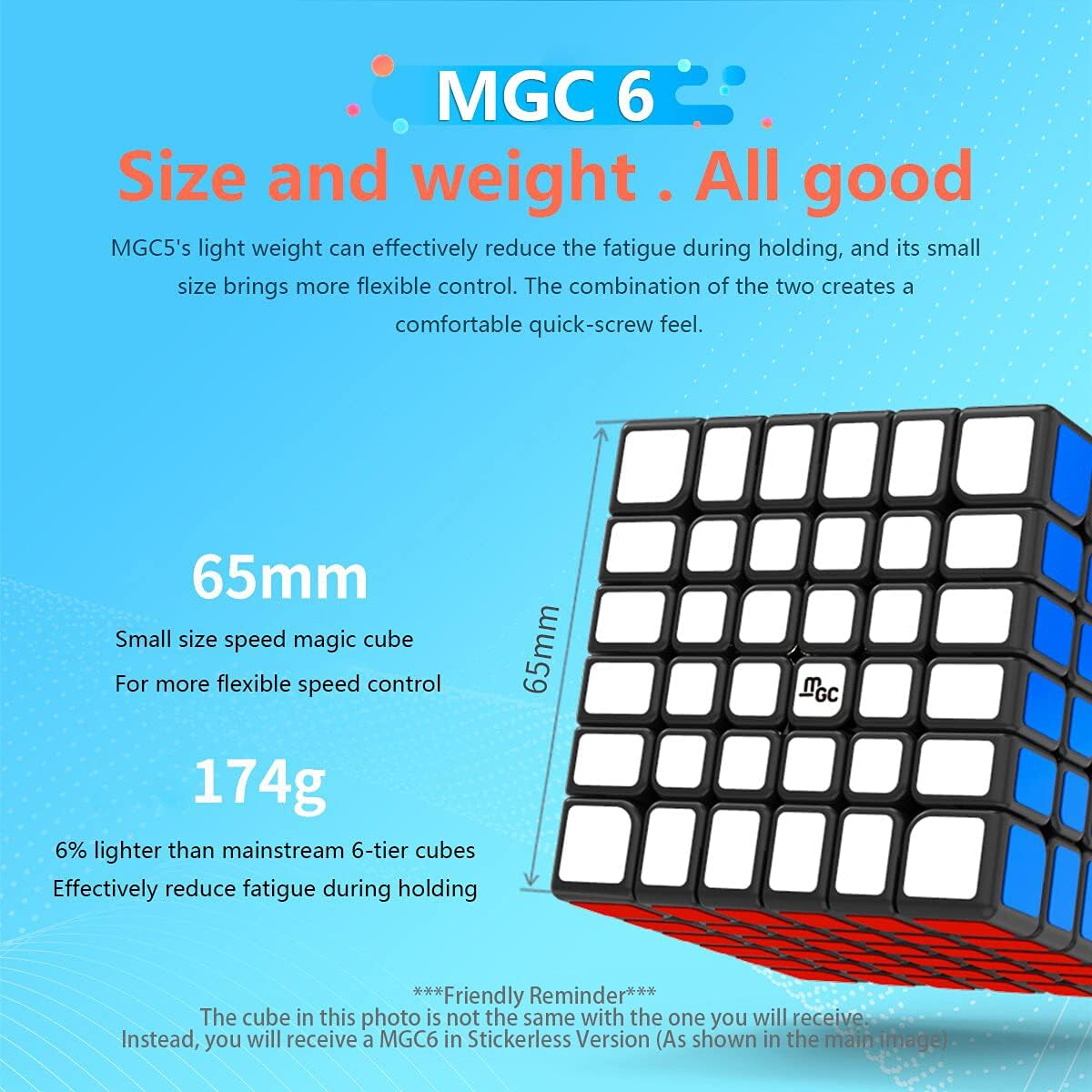 CuberShop YJ MGC 4x4 magnetic stickerless speed cube, 60mm, with tuning springs - view 15