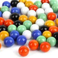 POPLAY 60 glass marbles for Chinese checkers in 6 solid colors