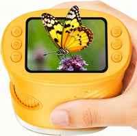 4K 1000X Handheld Digital Microscope for kids 2.0" IPS Screen – Fun for Kids & Family - Yellow