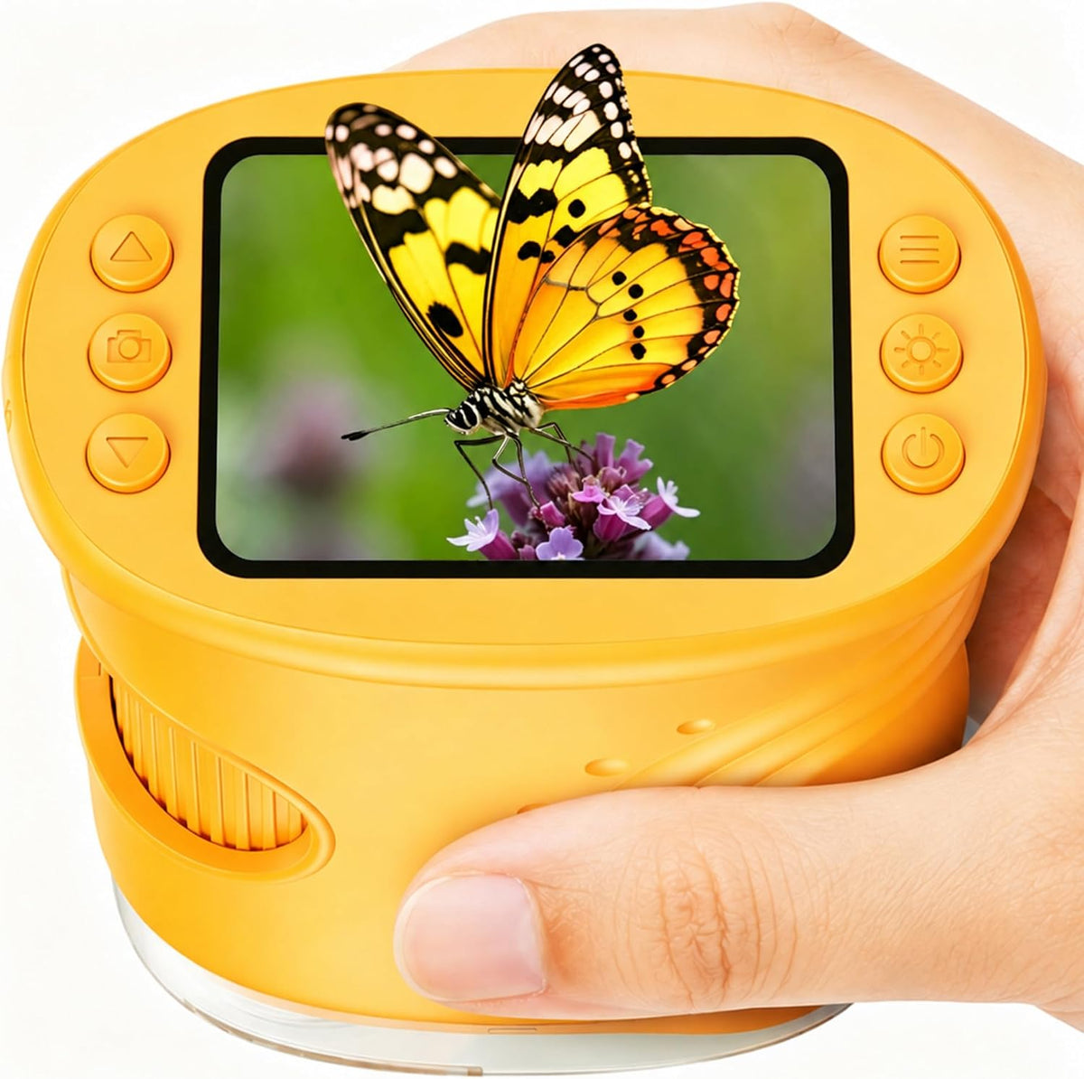 4K 1000X Handheld Digital Microscope for kids 2.0" IPS Screen – Fun for Kids & Family - Yellow