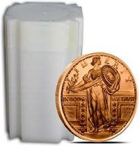 Unique Metals Walking Liberty 1 oz .999 Copper Rounds - Standing Liberty Copper