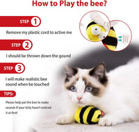 GiGwi Interactive Cat Toys Squeaky - Bee - image 3