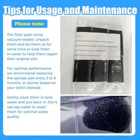 AQUANEAT 6-Pack Pre-Filter Sponge for Aquarium Shrimp Fry Fish Tank Filter 0.4” Intake, Replacement Foam Cover