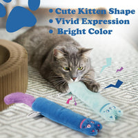 Pawaboo Cat Toys, 2 Pack Plush Catnip Toys with Bell and Crinkle Paper – Essentials for Cats - image 4
