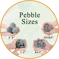 45 LB Natural River Rocks Mexican Beach Pebbles, 0.3-0.6 Inch Natural Unpolished Bulk Rocks, Pebbles for Landscaping Garden Paving Plant, Rocks for Walkways Outdoor Decorative Stone, Grey