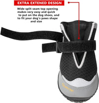 QUMY Dog Shoes for Large Medium Dog Boots & Paw Protectors for Hot - Black / Size 7: 2.8''x3.2"(W*L) for 63-75 lbs - image 4