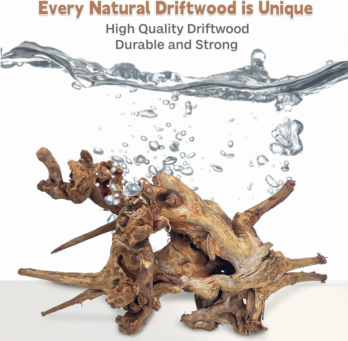 PINVNBY Natural Driftwood for Aquarium Decor Fish Tank Decorations - XL:Mopani Driftwood (11 - 18 inches/1 Pack) - image 2