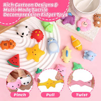 16 Pack Slow Rising Stress Balls，Textured Memory Soft Stress Ball – Fun for Kids & Family - 32 Pack Mochi Squishy Toys - image 3