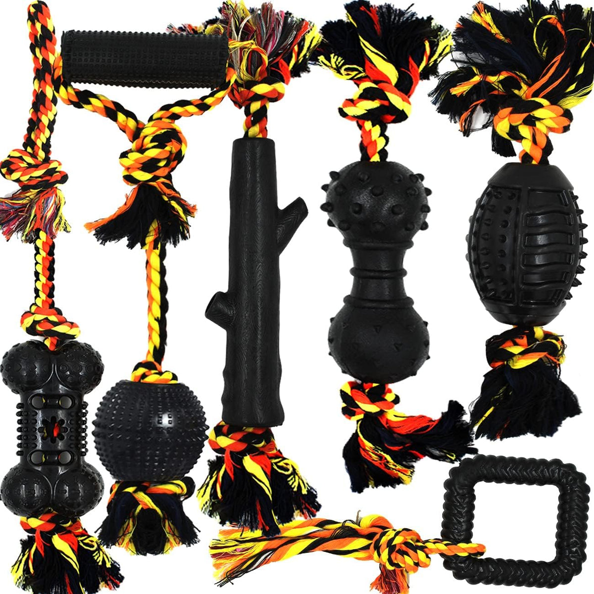 Yipetor Durable Dog Chew Toys 6 Pack - 6Pack-Medium Dogs