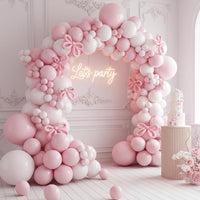 RUBFAC Gold Balloons Different Sizes Chrome Gold Balloon Arch Kit - White Pink - image 4