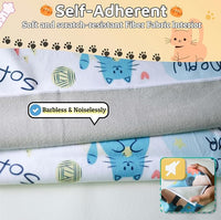 27.6" Cat Wrap for Grooming-Premium Cat Grooming Wrap Cat Restraint for Nail Clipping, Self-Adherent Soft Cat Blanket to Wrap Cat Anti-Scratch Anti-Escape Grooming Bag (White, XL(Within 17lbs))-