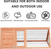 Chick Coop,Outdoor Portable Chicken Run Cage Wooden Triangle Quail Coop with Ventilating Wire Poultry Hutch for Small Animals (Natural Wood)