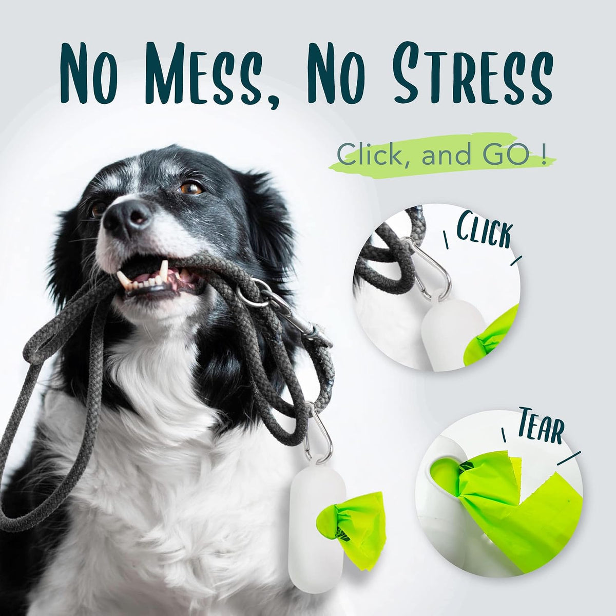 Dog Poop Bag with Handles, Compostable Pet Waste Bags, Easy-Tie - 240 Bags / Poop Bags - image 4
