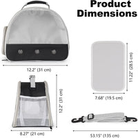 Bearded Dragon Travel Carrier, Lizards Carrier - Black / Mesh Carrier - image 2