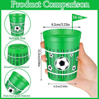 Norme 24 reusable plastic soccer party cups in 4 printed styles - view 28