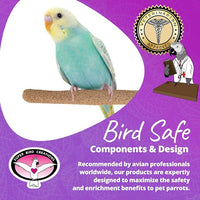 Super Bird Creations SB1151 Sure-Grip Grooming Perch Small, Small Bird Size - Enriches Beak and Foot Health - Ideal for Parrotlets Parakeets Finch Canary - Small Bird Size, 1/2" diam x 6" (Small)