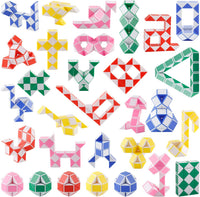 30 Pack Medium Snake Cube Fidget Toys Stocking Stuffers for Kids – Fun for Kids & Family - White 30pcs