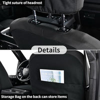Coverado Front Seat Covers, Waterproof Canvas Seat Protector for Car Seat Cushions for Kids & Dogs, Compatible with 2015-2025 Ford F150 & 2017-2025 Ford F250 F350 F450(Black, 2PCS)