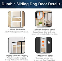 Dog Door for Sliding Glass Door - White / Large - image 4