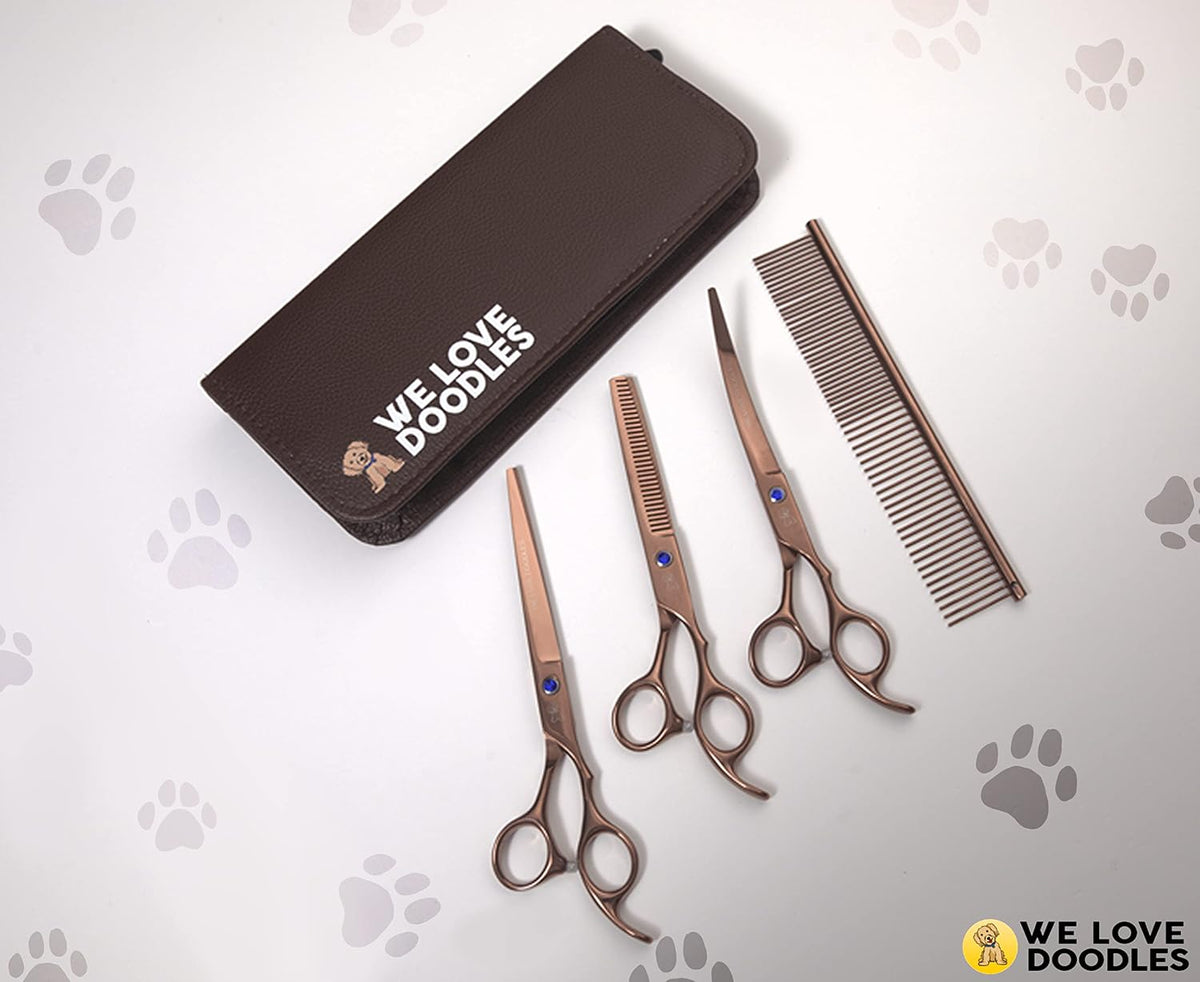 Dog Grooming Scissors Kit, Curved - Medium - image 2