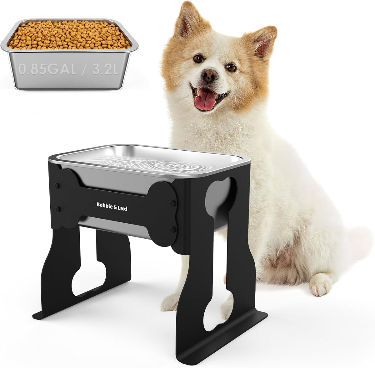 14" Elevated Dog Water Bowl - 10" Height
