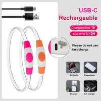 2 Packs Light Up Dog Collar - Pink+Orange - image 4