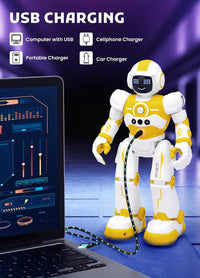 Robot Toys for Kids, Rechargeable Remote & Gesture Control Robots – Fun for Kids & Family - Yellow - image 4