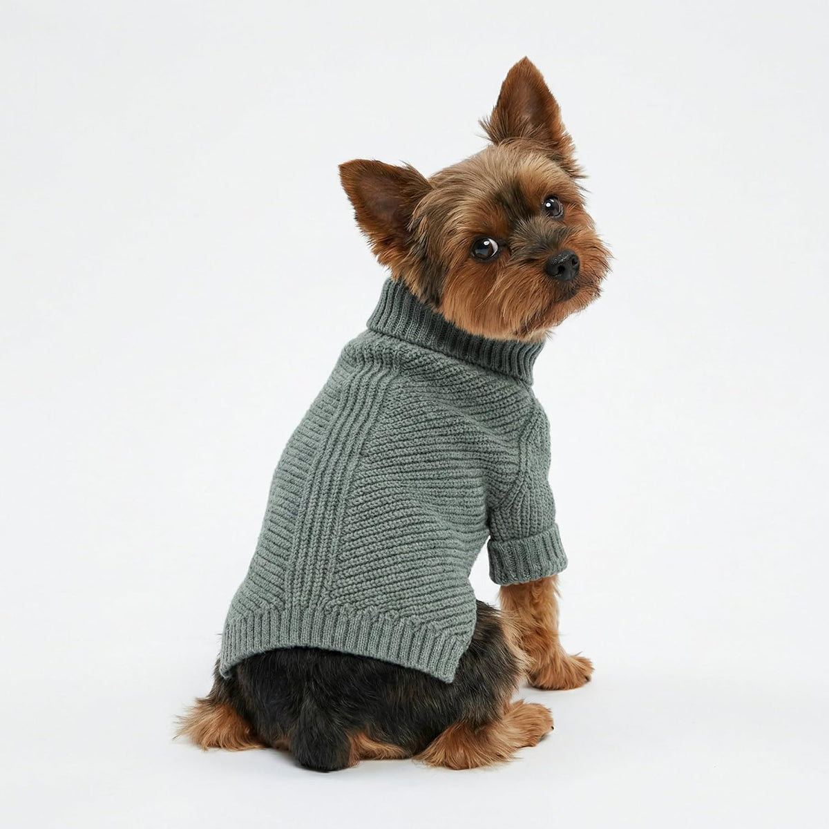 Fitwarm Thermal Knitted Dog Sweater Doggy Winter Coat Pet Clothes - X-Large / Heather Grey - image 3
