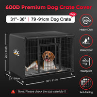 Zettum Dog Crate Cover 48 Inch - 36.0"L x 23.0"W x 25.0"H - image 2