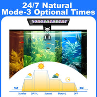 SEAOURA Clip On Aquarium Light for Plants-24/7 Fish Tank Light - 12inch for 12-20 inch Tank - image 2