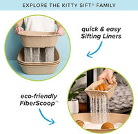 Kitty Sift (6-Pack) Disposable Cat Litter Box, Sustainable, Clean - Jumbo, 6-Pack