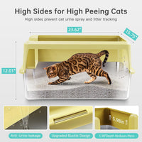 Stainless Steel Cat Litter Box - Yellow (Pack of 1) - image 4