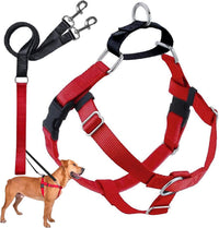 2 Hounds Design Freedom No Pull Dog Harness and Leash, 1" LG - Red / 1" MD (Chest 24" - 28")