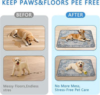 Washable Pee Pads for Dogs 2 Pack, Absorbent Reusable Puppy Pads Waterproof, Leakproof & Non-Slip Whelping Pad, Potty Training Pads for Dogs Playpen Mat 24x36